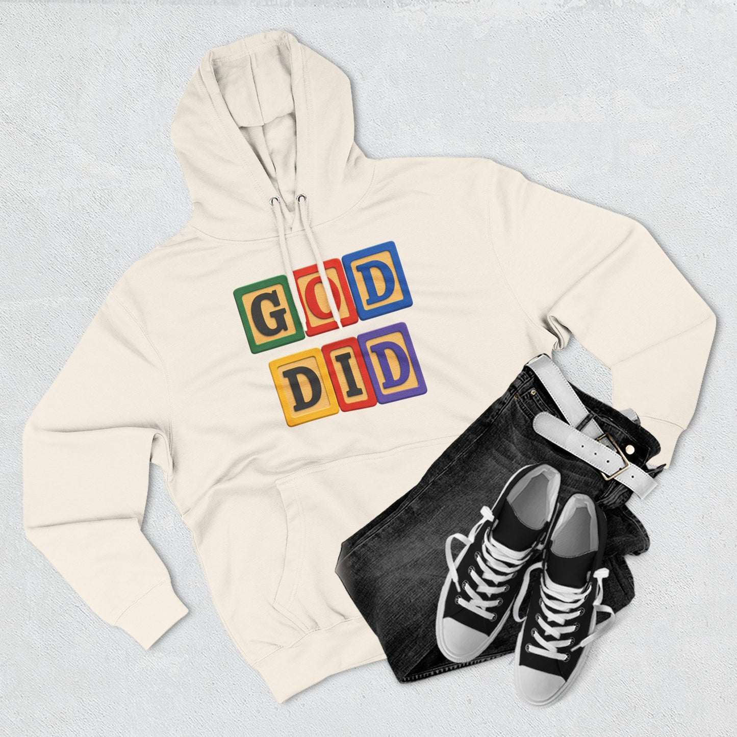 Blocked "God Did" Hoodie