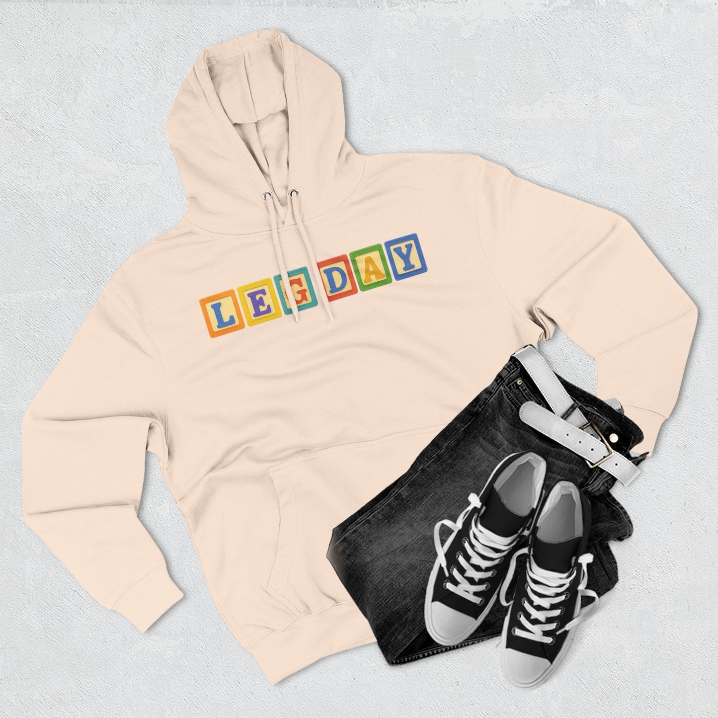 Blocked "Leg Day" Hoodie
