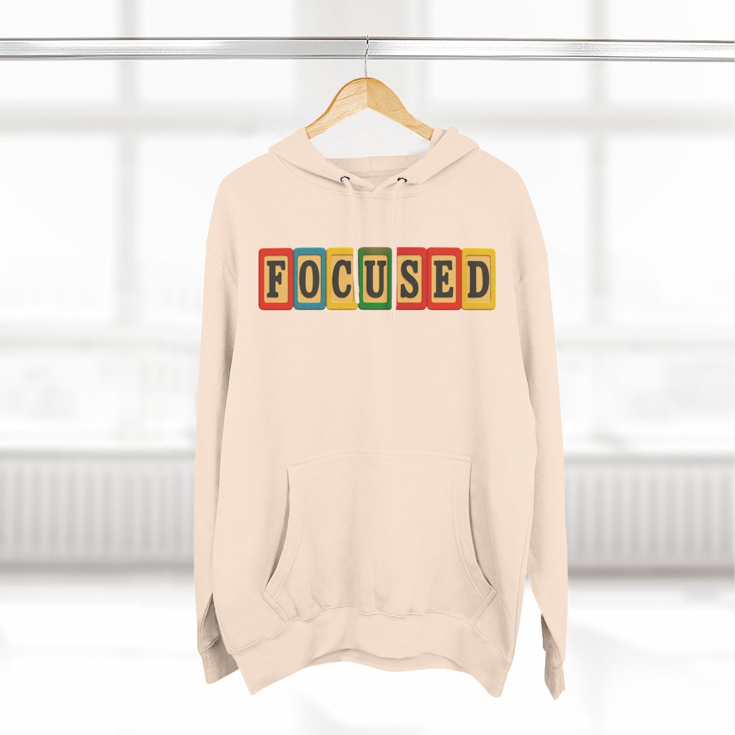 Blocked "Focused" Hoodie