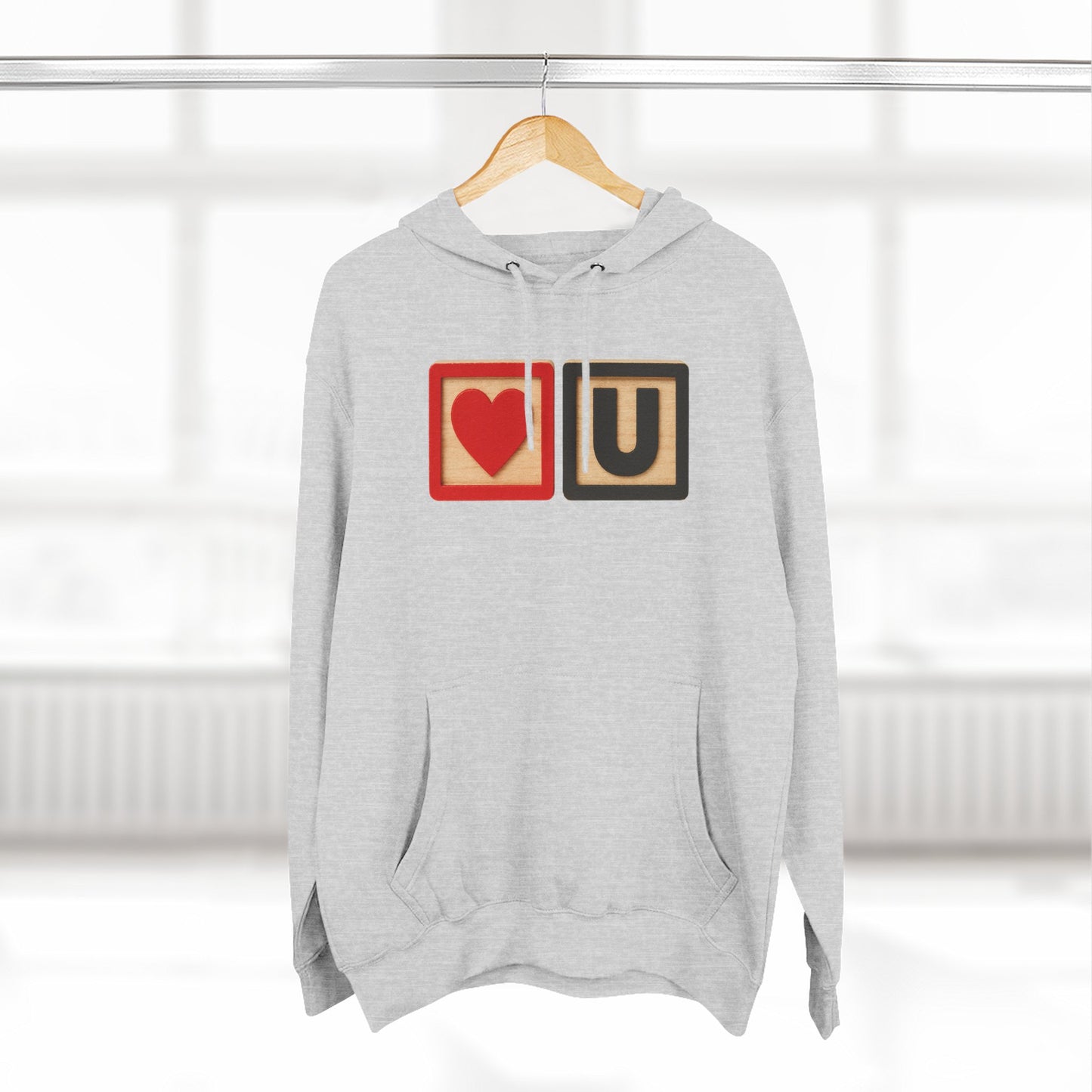 Blocked "Love You" Hoodie