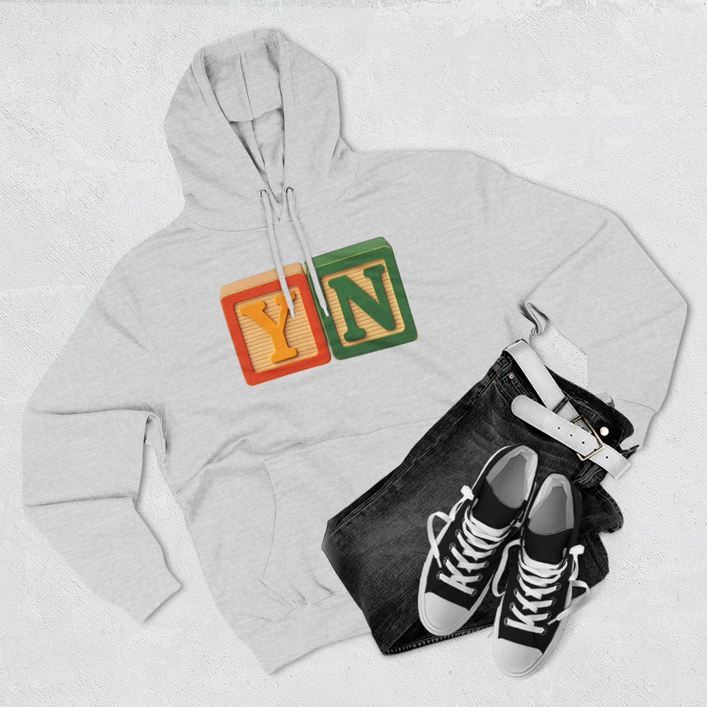 Blocked "YN" Hoodie