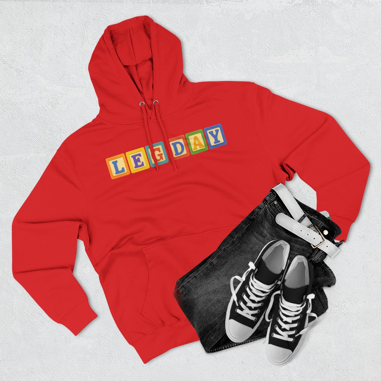 Blocked "Leg Day" Hoodie