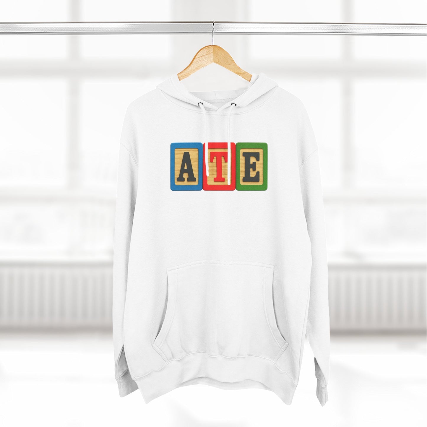 Blocked "ATE" Hoodie
