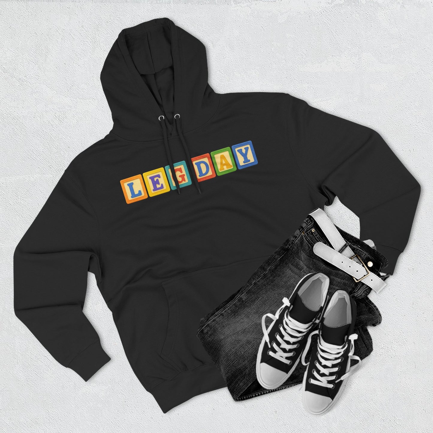 Blocked "Leg Day" Hoodie