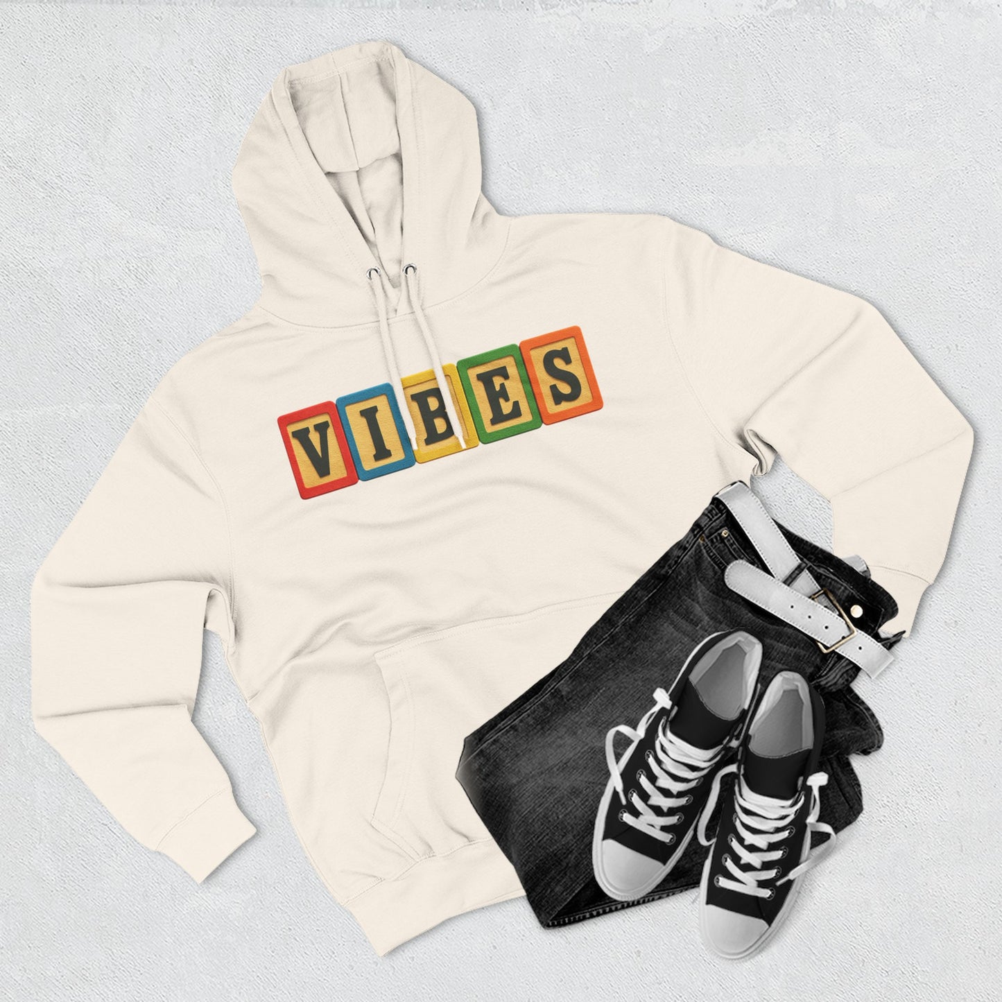 Blocked "VIBES" Hoodie
