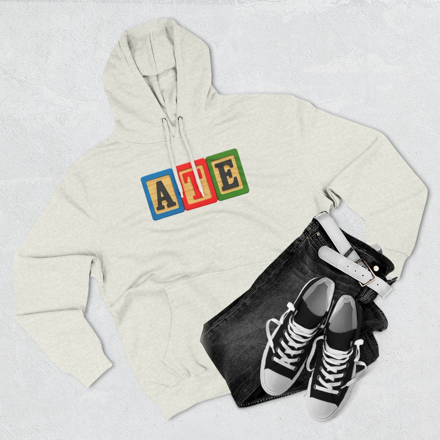 Blocked "ATE" Hoodie