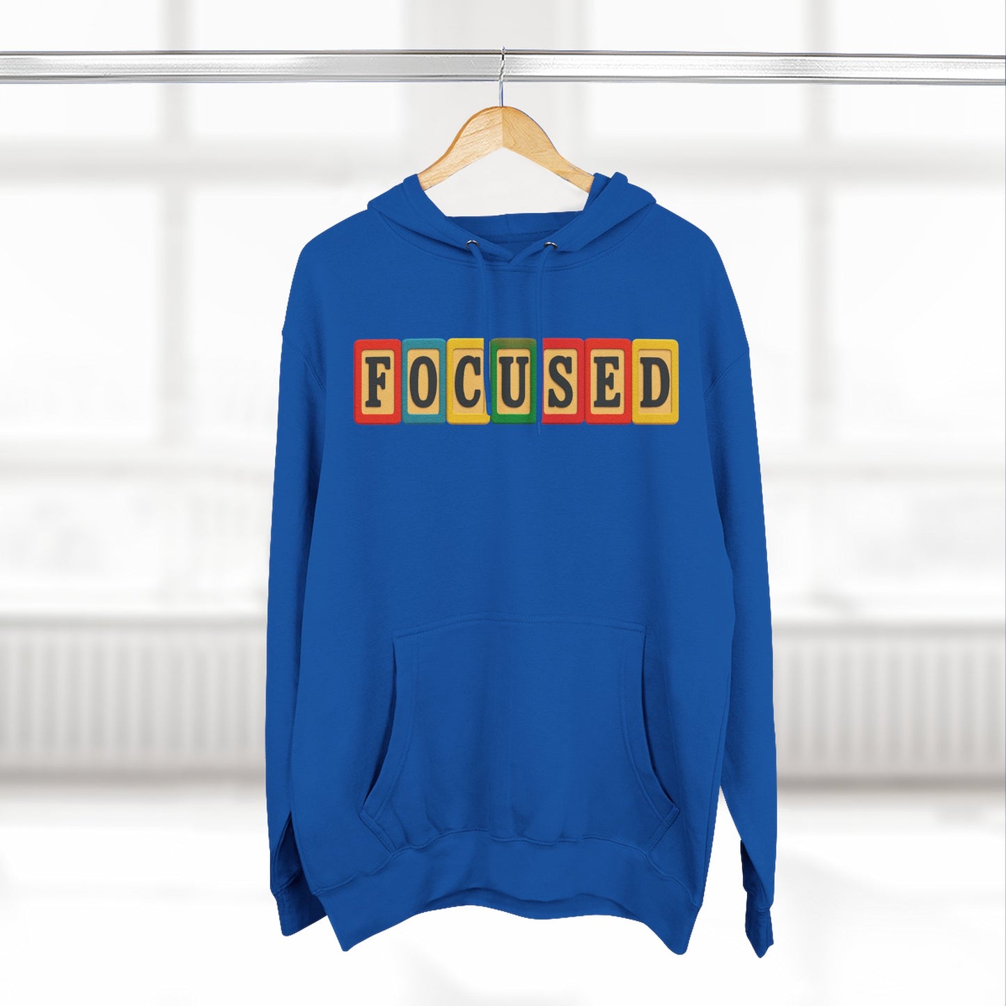 Blocked "Focused" Hoodie