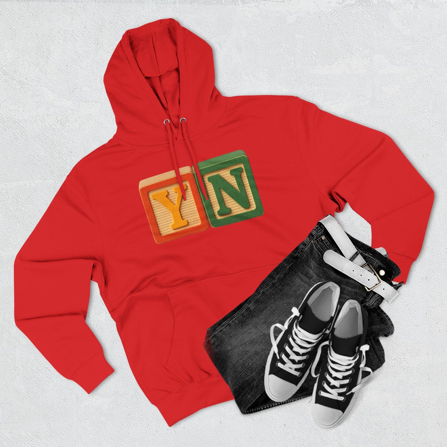 Blocked "YN" Hoodie
