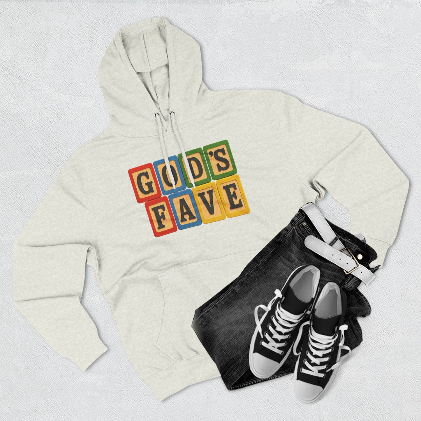 Blocked "God's Fave" Hoodie