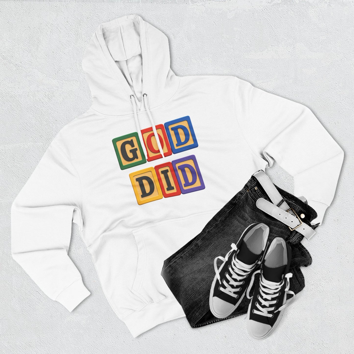 Blocked "God Did" Hoodie