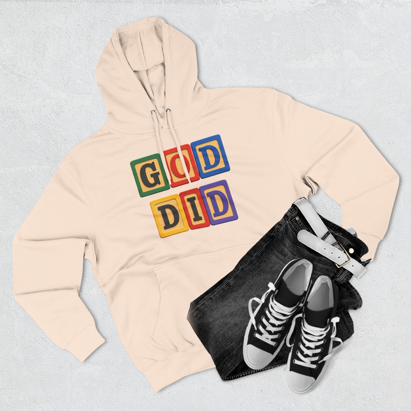 Blocked "God Did" Hoodie