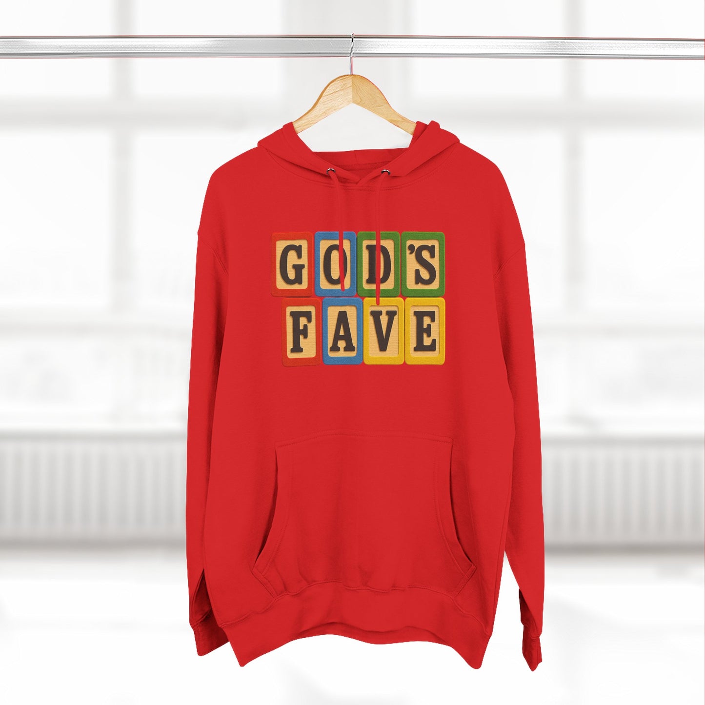 Blocked "God's Fave" Hoodie