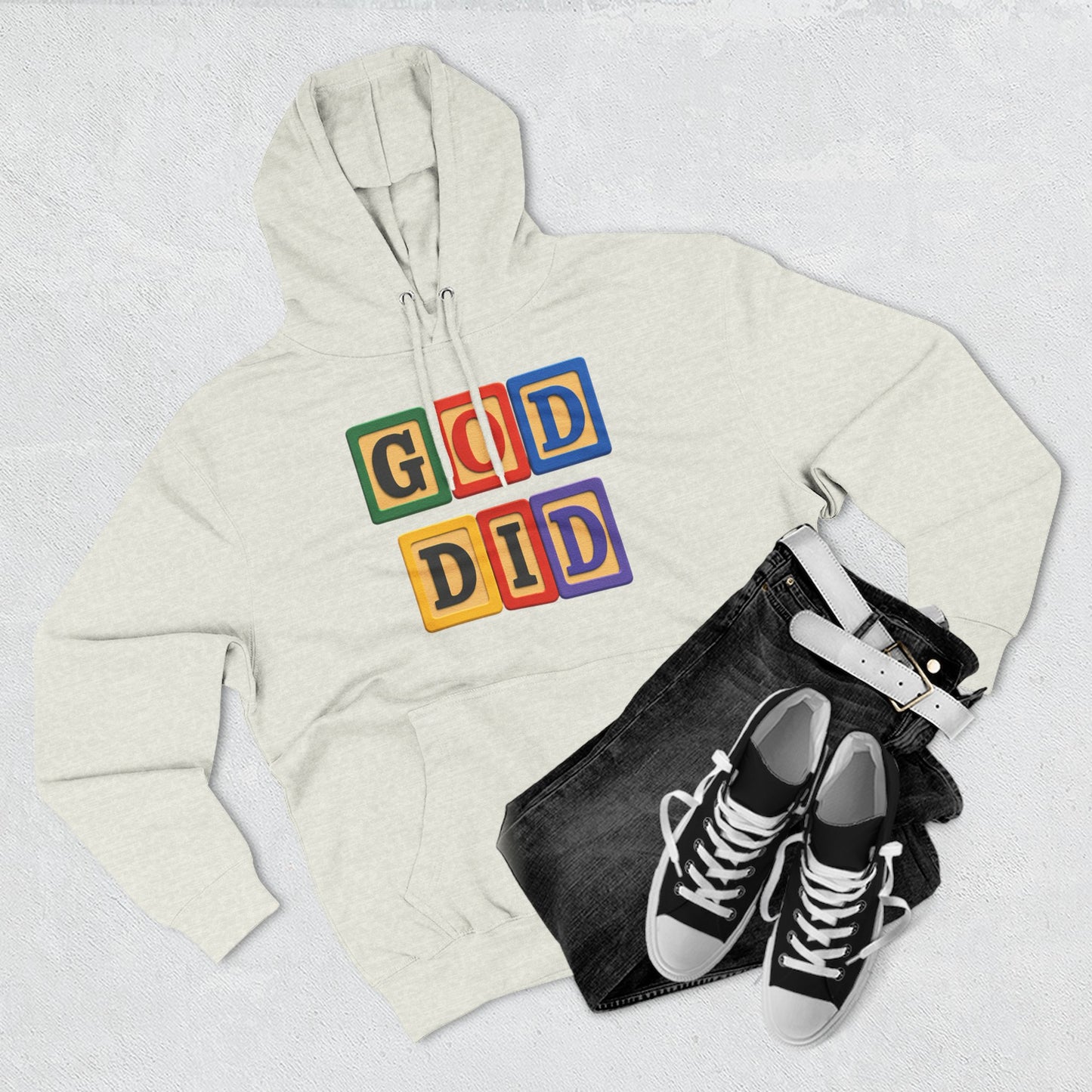 Blocked "God Did" Hoodie