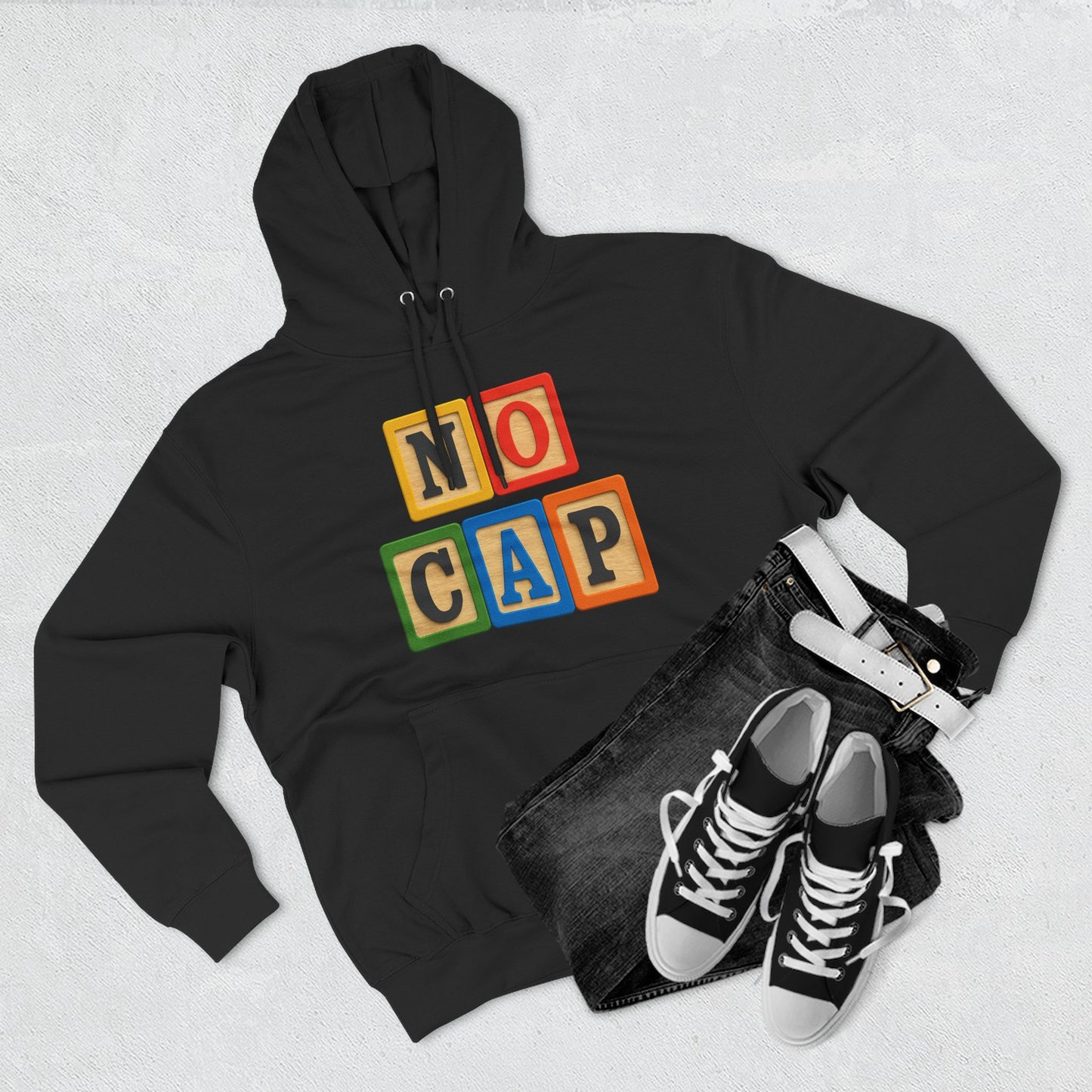 Blocked "No Cap" Hoodie