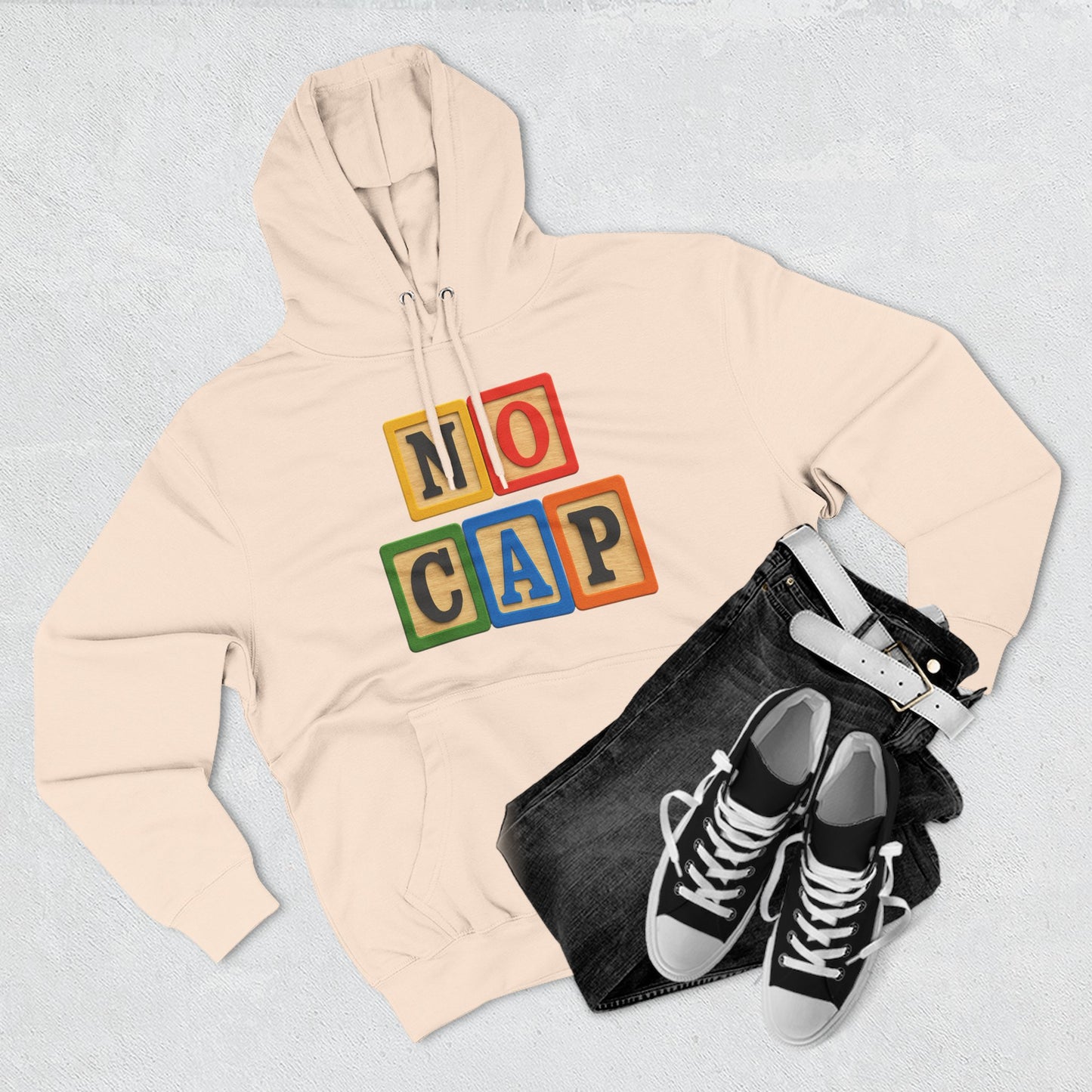 Blocked "No Cap" Hoodie