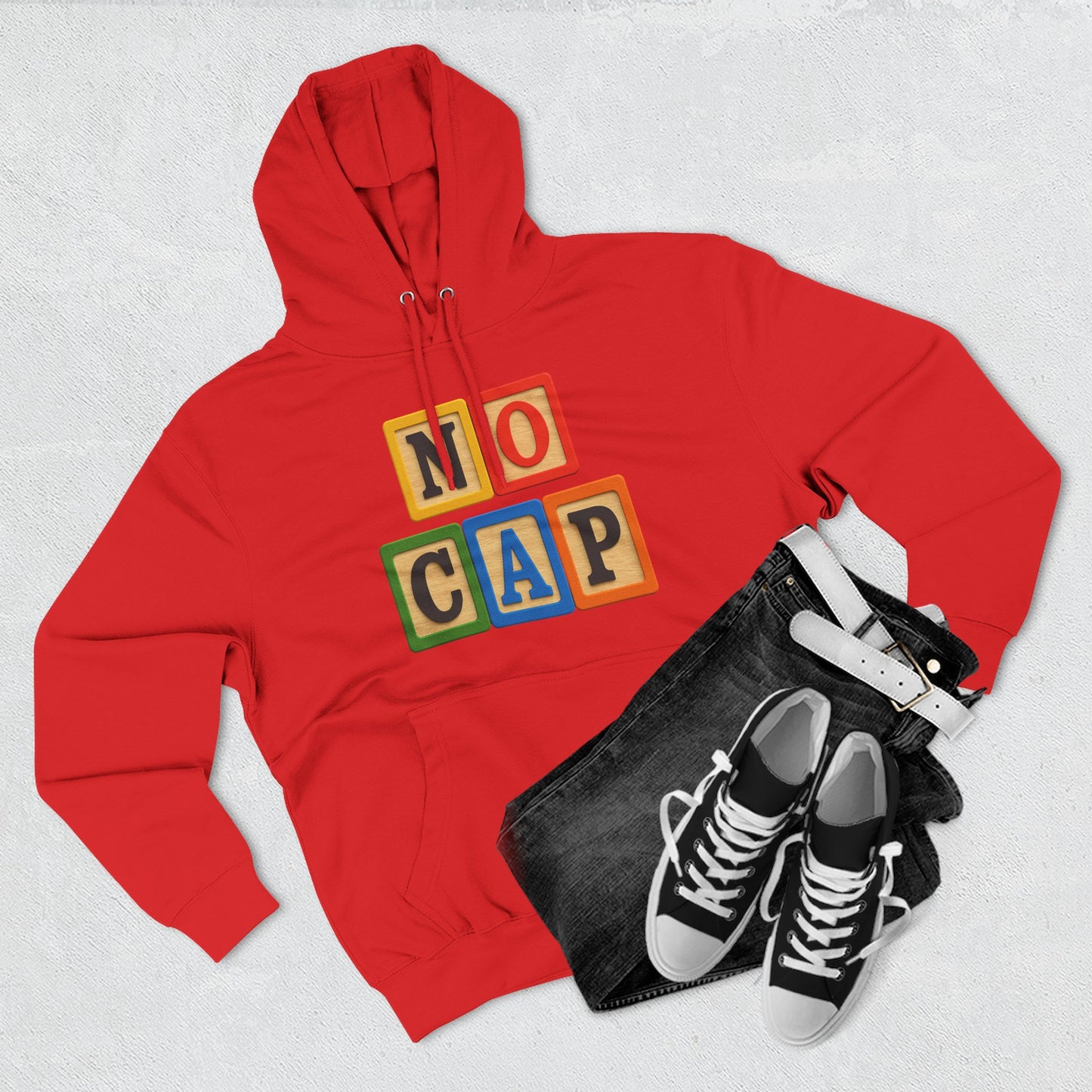 Blocked "No Cap" Hoodie